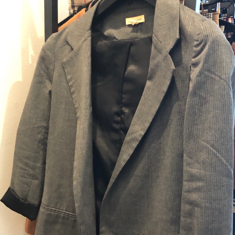 Grey pin stripe blazer